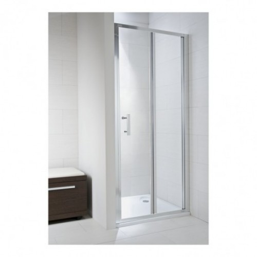 Jika Cubito dušo durys stumdomosios  90x195cm, sidabras/persišviečiantis stiklas-voniosguru.lt